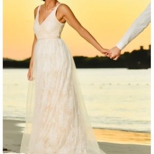 sweet love ivory lace beaded maxi dress